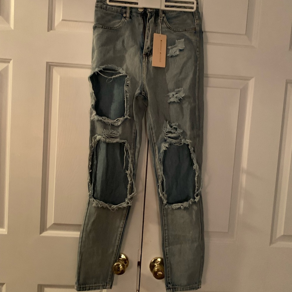 High waisted jeans - Sz 6 ; NWT medium wash denim